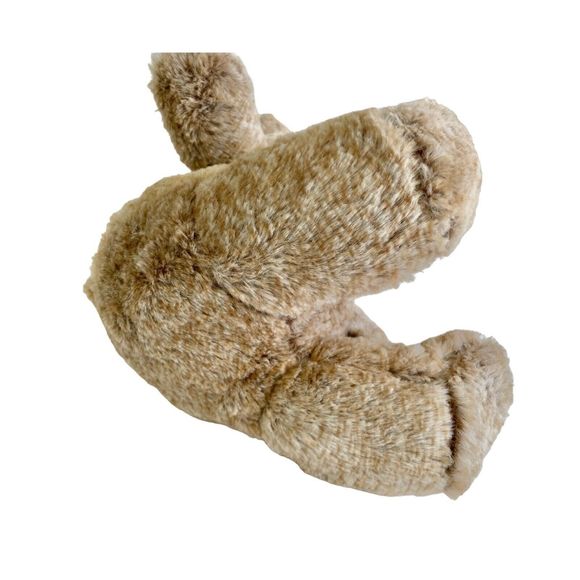 SPARK Taupe Bunny Rabbit Plush Bell Rattle With Crinkle Paws 13” Sleep Buddy - Picture 4 of 7